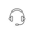 headphone operator icon. Element of logistics icon for mobile concept and web apps. Thin line headphone operator icon can be used