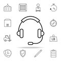 headphone operator icon. logistics icons universal set for web and mobile