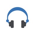 Headphone vector glyph colour icon Royalty Free Stock Photo