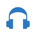 Headphone vector glyph colour icon Royalty Free Stock Photo