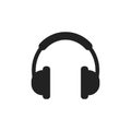 Headphone vector icon. Earphone headset sign illustration