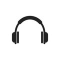 Headphone vector icon. Earphone headset sign illustration