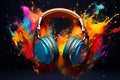 Headphone and vivid color powder