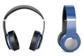 Headphones blue Royalty Free Stock Photo