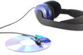 Headphones with cd Royalty Free Stock Photo