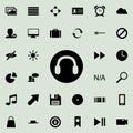 headphones in a circle icon. Detailed set of minimalistic icons. Premium graphic design. One of the collection icons for websites, Royalty Free Stock Photo