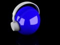 Headphones 3D. Icon Royalty Free Stock Photo