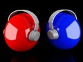 Headphones 3D. Icon Royalty Free Stock Photo