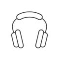 Headphones or earphones line icon