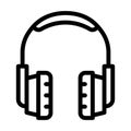 headphones electronic line icon vector illustration Royalty Free Stock Photo