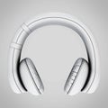 Headphones front view icon. 3d. Royalty Free Stock Photo