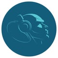 headphones on head icon