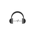 Headphones or headset icon vector isolated 2