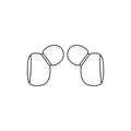 Headphones icon. Earphones icon vector symbol