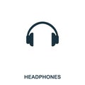 Headphones icon. Line style icon design. UI. Illustration of headphones icon. Pictogram isolated on white. Ready to use