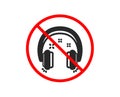 Headphones icon. Music sign. Vector