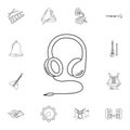 Headphones icon. Simple element illustration. Headphones symbol
