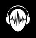 Headphones Icon With Sound Wave Beats Headphones Icon With Sound Wave Beats Royalty Free Stock Photo