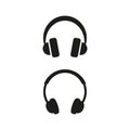 Headphones icon on white background