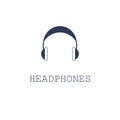 Headphones icon on white background. Vector illustration.