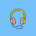 Headphones line icon