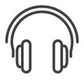 Headphones line icon