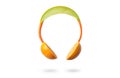 Headphones made of food Royalty Free Stock Photo