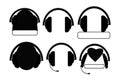 headphones with microphone Illustrations Royalty Free Stock Photo