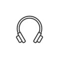 Headphones outline icon