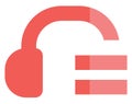 Headphones playlist, icon