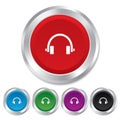 Headphones sign icon. Earphones button.