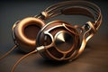 Headphones with a trendy and fashionable design. Generative AI