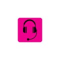 headphones vector icon,call center icon Vector illustration design Royalty Free Stock Photo