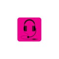 headphones vector icon,call center icon Vector illustration design Royalty Free Stock Photo