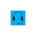 headphones vector icon,call center icon Vector illustration design Royalty Free Stock Photo
