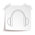 Headphones vector icon eps 10. Earphones simple isolated illustration Royalty Free Stock Photo