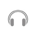 Headphones vector icon in flat style isolated. Royalty Free Stock Photo
