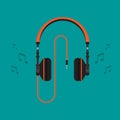 Headphones vector illustration Royalty Free Stock Photo