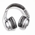 Headphones on a white background Royalty Free Stock Photo