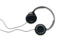 Headphones on white background