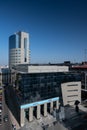 Headquarter building of BCR banking company on Calea Victoriei, Bucharest, Romania Royalty Free Stock Photo