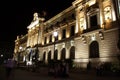 Headquarters of the National Bank of Romania at night