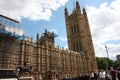 Headquarters of the two chambers of parliament in Westminster in London Royalty Free Stock Photo