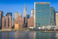 Headquarters of the United Nations and midtown Manhattan skyline, New York, USA Royalty Free Stock Photo