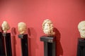 Heads of antique statues