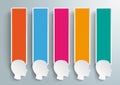 5 Heads Colored Banners Royalty Free Stock Photo