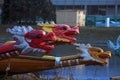Dragon heads on the bow of boats Royalty Free Stock Photo