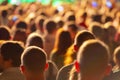 Heads of fans during a musical performance