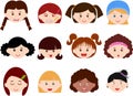 Heads of Girls, Women, Kids (Female Set) Different