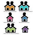 Heads of household icons symbols Royalty Free Stock Photo